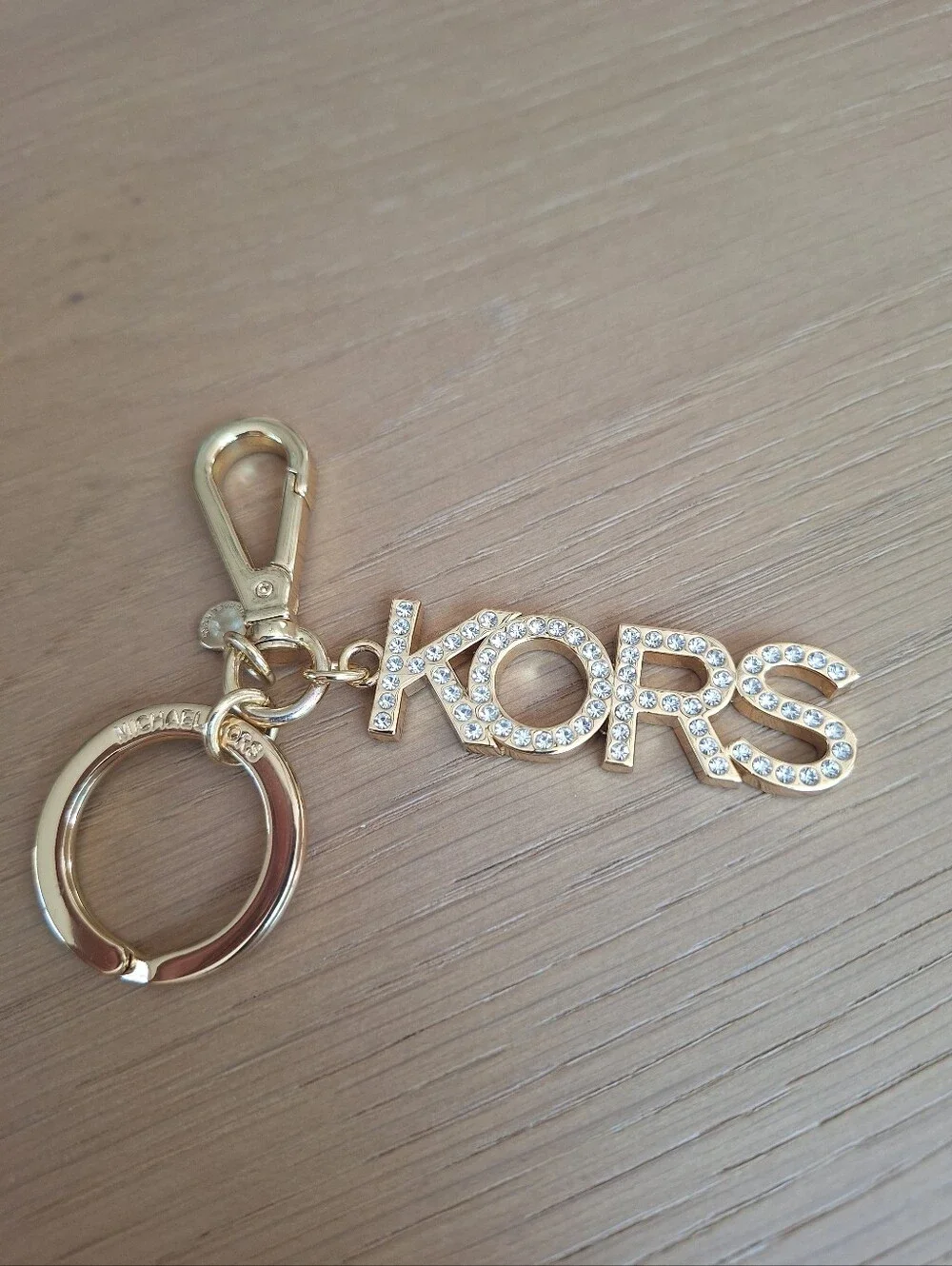 new Michael Kors  Gold Crystal LOGO Key Chain
